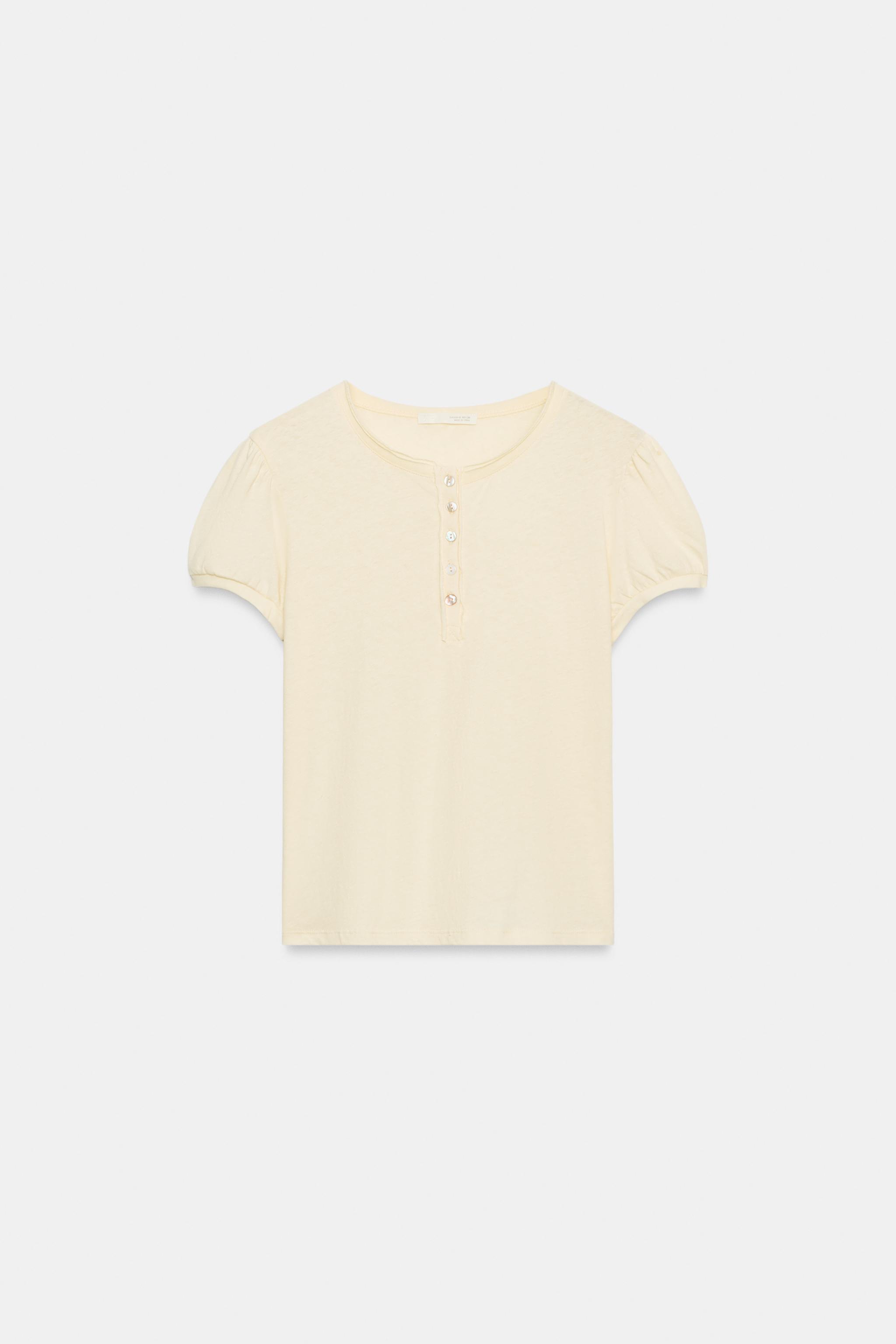 T-SHIRT À COL TUNISIEN